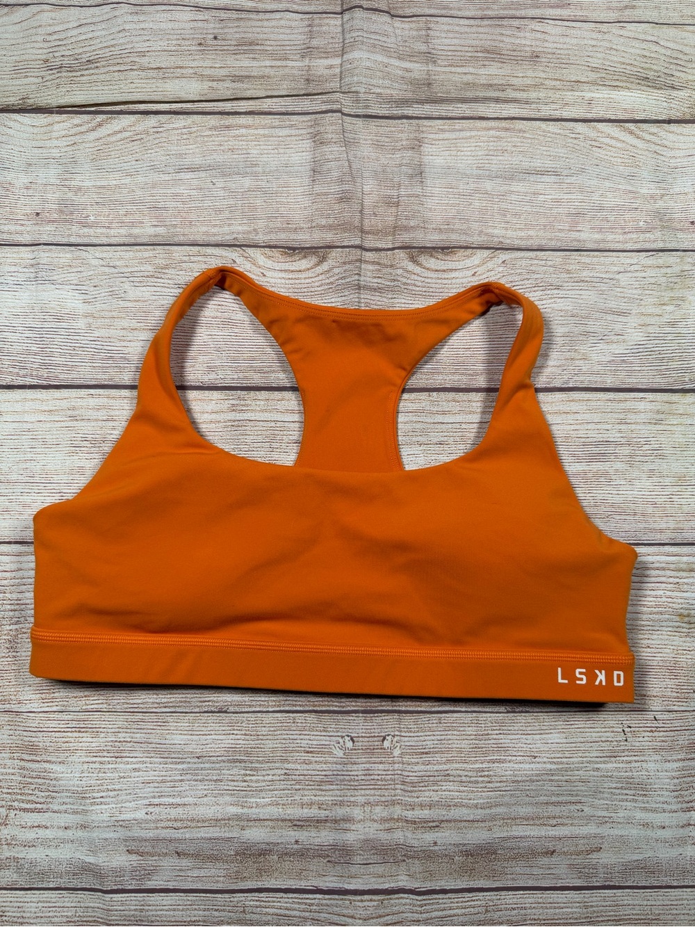 LSKD Orange Racerback Sports Bra